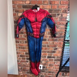 Spiderman marvel boys puffy chest costume red large